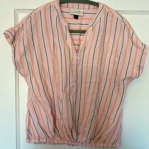 Pink multi color top